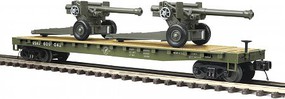MTH-Electric O US Army Flatcar w/105mm Howitzers #609042