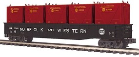 MTH-Electric O Gondola w/LNL Containers N&W