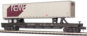MTH-Electric O Flatcat w/48' Trailer B&M