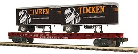 MTH-Electric O C&O FLAT WITH 2 PUP TRL