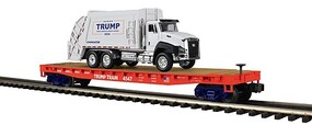 MTH-Electric O Trump Flatcar w/Garbage Truck