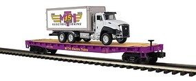 MTH-Electric O PR Flat Car w/45th Anniversary Box Truck