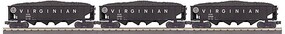 MTH-Electric TARIFF O 4-Bay Hopper 3pk VGN