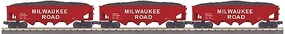MTH-Electric TARIFF O 4-Bay Hopper 3pk Milw.Rd.