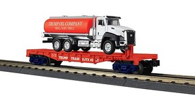 MTH-Electric O Trump Flatcar w/Tanker Truck