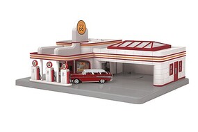 MTH-Electric O Route 66 Operating Gas Station w/Sound