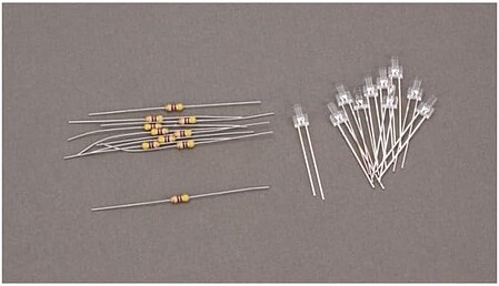 thumbnail image 2 of Miniatronics 12-826-10 2mm Yeloglo Tower LED Kit With Resistors (10 Pack) - Model RR 2 of 4