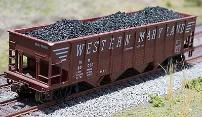 Motrak Coal Loads for Bowser 70 Ton Quad Hopper (2-Pack) HO Scale Model Train Freight Car Load #81400