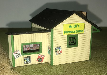 Motrak HO Andis Sandwich Shop & Newsstand