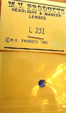 M-V-Products .228 Blue (1) Headlight Set Miscellaneous Train Part #231
