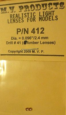 M-V-Products .096 Amber (2) Light Lenses Miscellaneous Lighting Parts #412