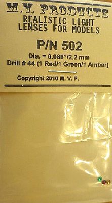 M-V-Products .086 Red (1), Green (1), Amber (1) for Light Lenses Miscellaneous Lighting Parts #502