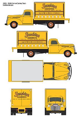 1941-1946 Chevrolet Box Truck Sunshine Biscuits HO Scale Model Railroad ...