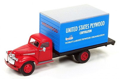 Classic-Metal-Works Box Truck US Plywood HO Scale Model Railroad Vehicle #30482