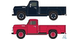 Classic-Metal-Works 54 Ford Pickup Red/Blue N Scale Model Railroad Vehicle #50360