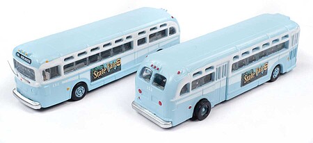 Classic-Metal-Works GMC Transit Bus NJ 2pk blue & white