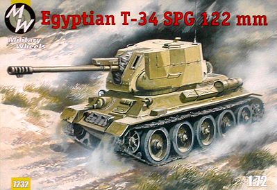 Military-Wheels-Mode T34 Egyptian Tank Plastic Model Military Vehicle Kit 1/72 Scale #7232