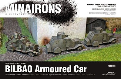 Minairons 1/100 Spanish Civil War- Bilbao Armored Car (4) (Resin)