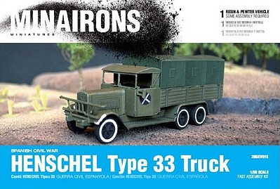 Minairons 1/56 Spanish Civil War- Henschel Type 33 Truck (1) (Resin)