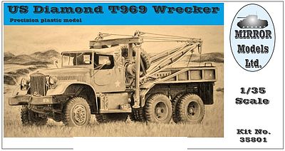 Mirror US Diamond T969 Wrecker Plastic Model Military Vehicle 1/35 Scale #35801