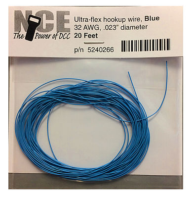 NCE 32 AWG Blue 10 Ultra Flex Model Railroad Hook Up Wire #266