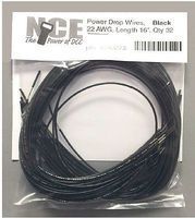 NCE Power Drop Wires Black (32) 22 AWG Model Railroad Hook Up Wire #272