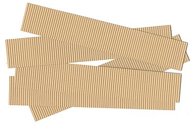 NE-Scale-Lumber Corrugated Roof Paper (1-1/2 x 8) O Scale Model Railroad Scratch Supply #40103