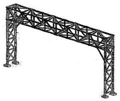 NJ 3-4 Track Standard Signal Bridge Kit N Scale Model Railroad Trackside Accessory #4207