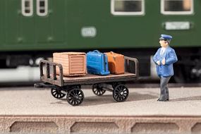 Noch Baggage Cart Laser-Cut Wood Kit HO Scale Model Railroad Accessory #14311