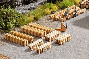 Noch Wood Plank Piles Kit (8) N Scale Model Railroad Accessory #14628