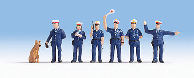 Noch Austrian Police Officers & Dog (6) HO Scale Model Railroad Figure #15074