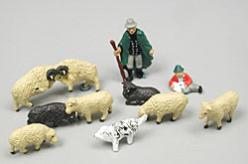 Noch Shepherd w/ Dog & Sheep HO Scale Model Railroad Figure #15750