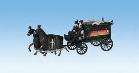 Noch Horse-Drawn Wagon Hearse HO Scale Model Figures #16714