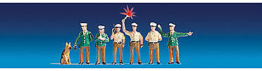 Noch 15091 Police Officers /& Dog Blue Uniform HO Gauge