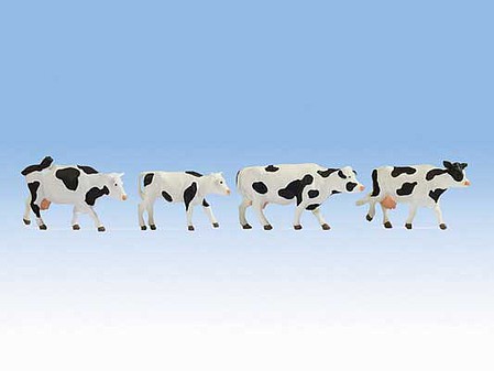 Noch Cows White and Black pkg(4) - O-Scale