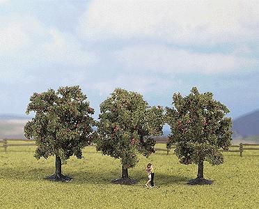 Noch 3 Green Apple Trees (8cm) Model Railroad Tree #25113
