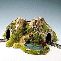 Noch Single Track Curved Tunnel w/Lake N Scale Model Railroad Tunnel #34660