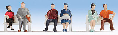 Noch Sitting People Set #1 N Scale Model Railroad Figure #38130