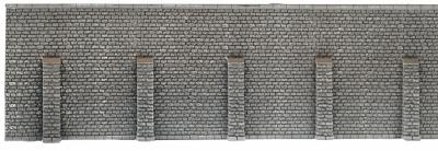 Noch Extra Long Gray Brick Retaining Wall (67 x 12.5cm) HO Scale Model Accessory #58057