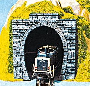Noch Cut Stone Tunnel Portal (2) HO Scale Model Railroad Tunnel #60010