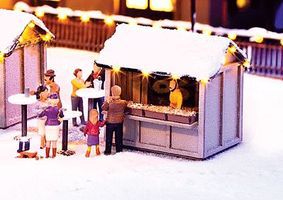 Noch Christmas Market Stall w/Led Lights Kit HO Scale Model Building #65610