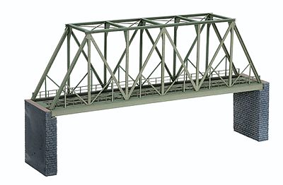 Noch Truss Bridge w/ Cut-Stone Abutments HO Scale Model Railroad Bridge Kit #67029