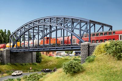 Noch Double Track Arch Bridge w/Hard Foam Abutments Kit HO Scale Model Railroad Bridge #67042