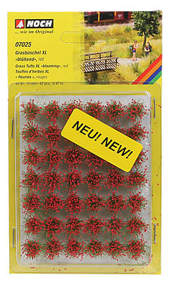 Noch Grass Tufts XL Red Blooming Flowers (42) Model Railroad Grass Earth #7025