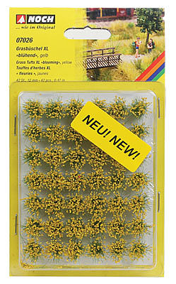Noch Grass Tufts XL Yellow Blooming Flowers (42) Model Railroad Grass Earth #7026