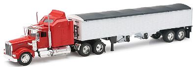 New-Ray 1979 Kenworth W900 w/Grain Hauler Trailer 1/32 Scale Diecast Model Truck #10773