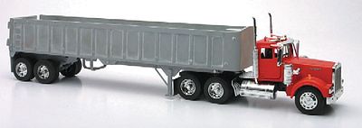 New-Ray Kenworth W900 w/ Frameless Dump Trailer Diecast Model Truck 1/32 scale #13773