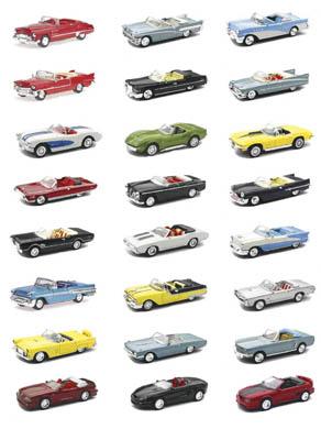 New-Ray 1/43 City Cruiser Classic American Car Counter Display (24 Total) (Die Cast)