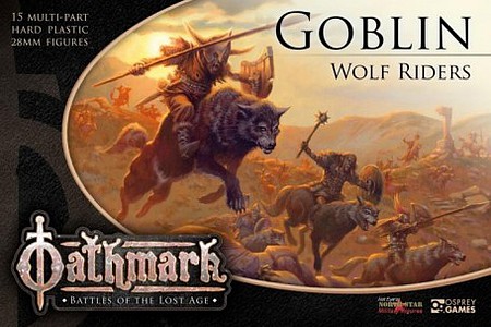 North-Star 28mm Oathmark Battle of the Lost Age- Goblin Wolf Riders (15 mtd) (D)