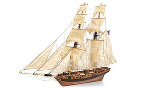 Occre 1/53 Dos Amigos 2-Masted 19th Century American Sailing Ship (Intermediate Level)